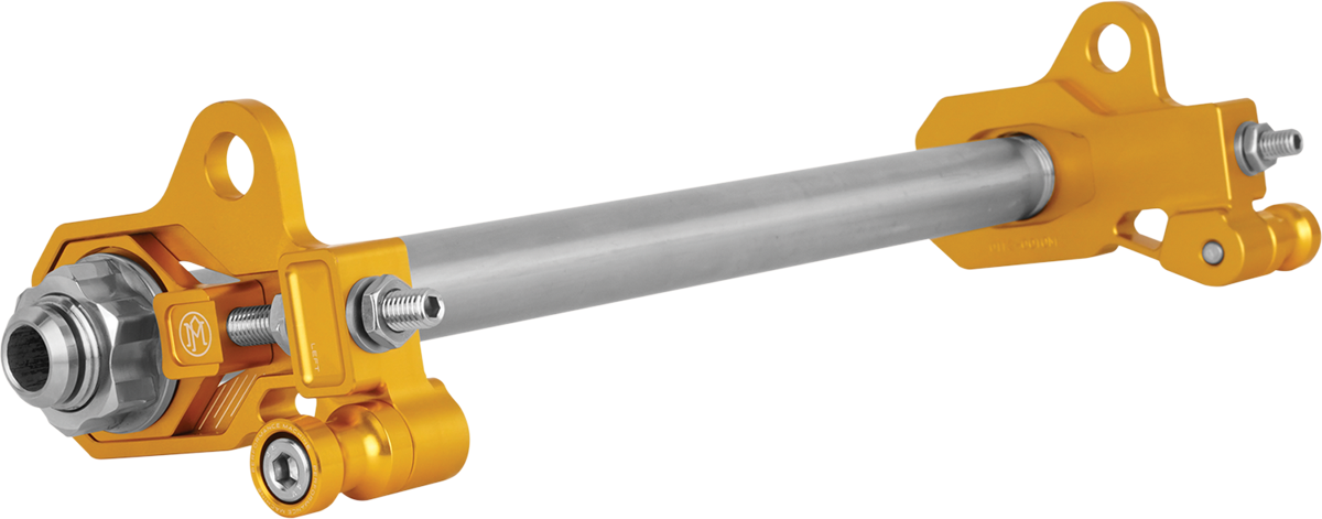 Performance Machine Gold Rear Axle Adjuster Kit for 2009-2023 Harley Touring