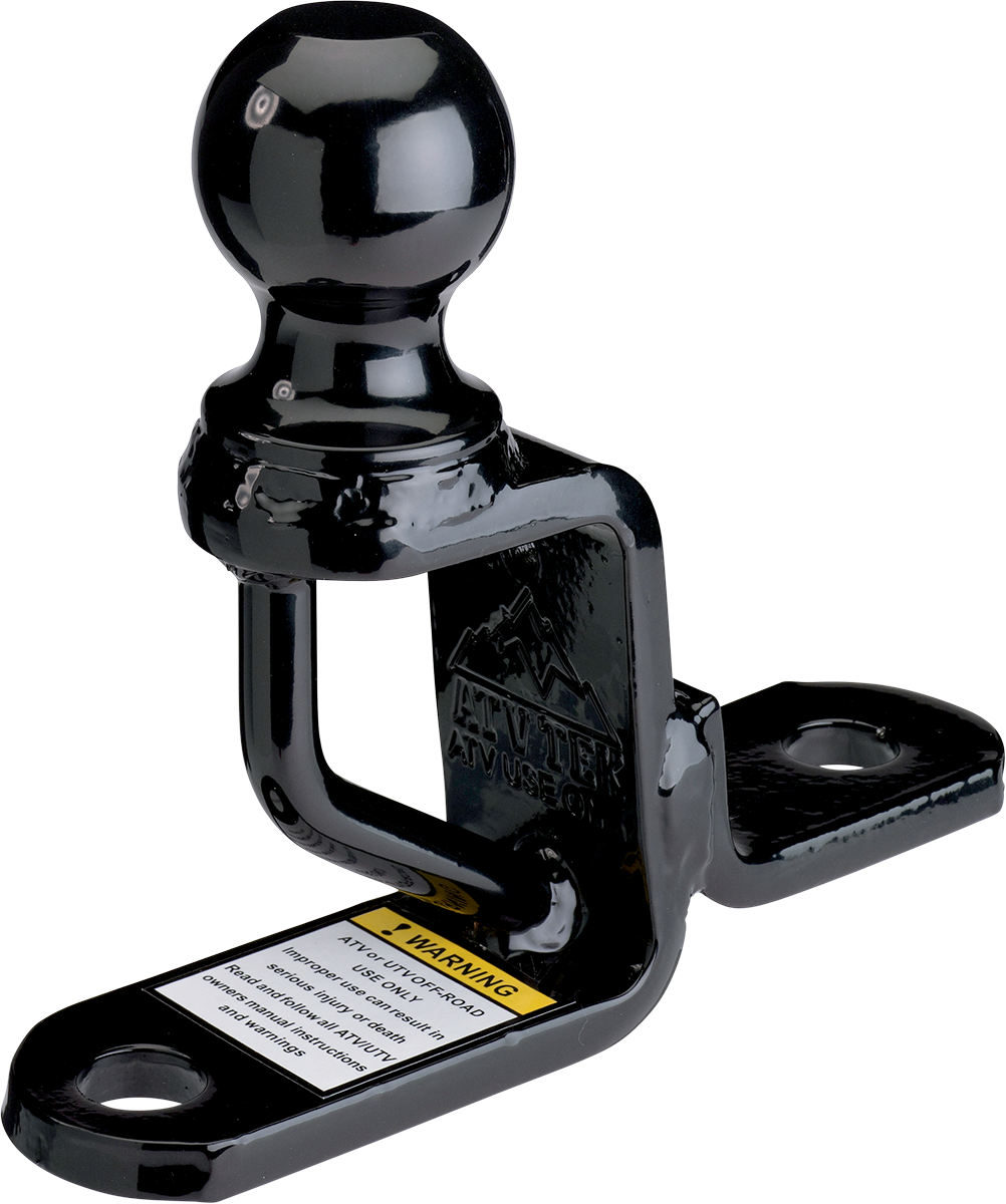 Moose Utility ATV UTV Side by Side Black 2" Trio HD Rear Fixed Tongue Hitch