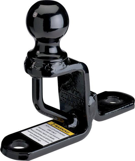 Moose Utility ATV UTV Side by Side Black 2" Trio HD Rear Fixed Tongue Hitch