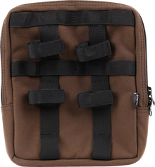 Thrashin Supply Brown Motorcycle Handlebar Storage Bag Slim for Harley THB-0032