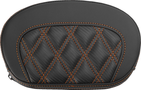 Saddlemen Mini Contour Orange Lattice Carbon Fiber Sissy Bar Pad for Harley