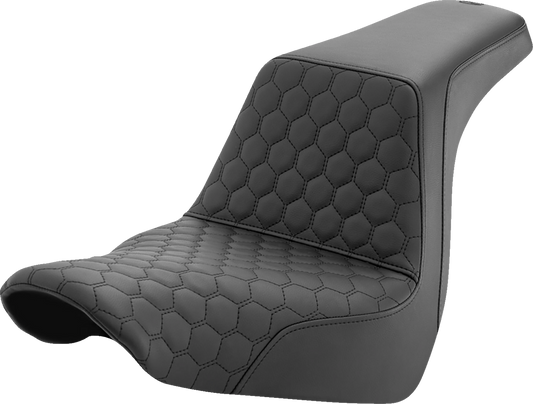 Saddlemen Step Up Honeycomb Stitch Seat fits 2018-2025 Harley Softail FXLR FLSB