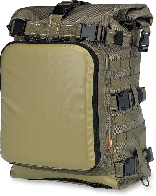 Biltwell Textile Green Exfil-80 Rear Motorcycle Rack Bag for Harley Davidson