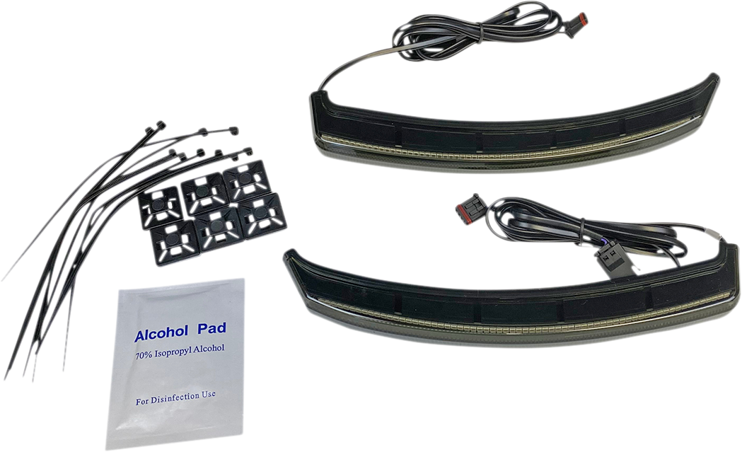 Custom Dynamics Black LED Saddlebag Lights 2019-23 Indian Challenger Dark Horse