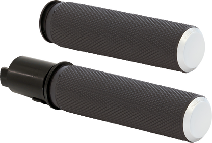 Arlen Ness Knurled Chrome TBW Handlebar Hand Grips for 2023-2025 Harley Touring
