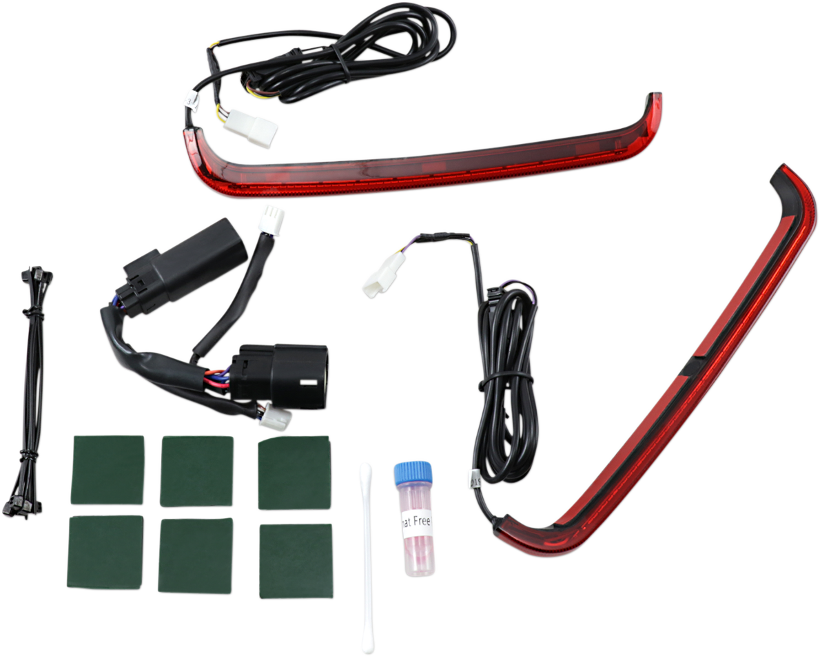 Custom Dynamics Red LED Rear Saddlebag Lights 2010-2013 Harley Touring FLHX