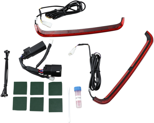 Custom Dynamics Red LED Rear Saddlebag Lights 2010-2013 Harley Touring FLHX
