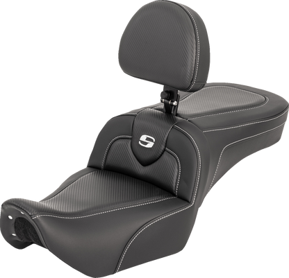 Saddlemen Roadsofa Carbon Fiber Seat & Backrest for 22-25 Harley Nightster RH975