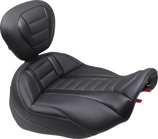Mustang Deluxe Touring Solo Seat & Backrest for 2023-25 Harley Road Street Glide
