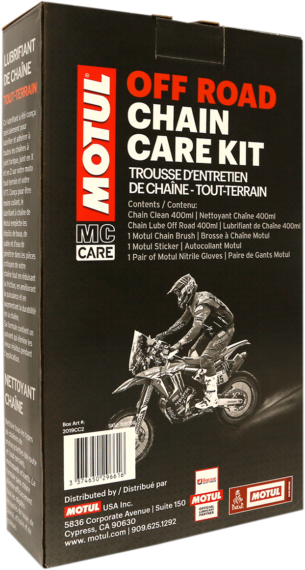 Motul Offroad Dirtbike MX ATV UTV Side by Side Dual Sport Chain Lube Care Kit