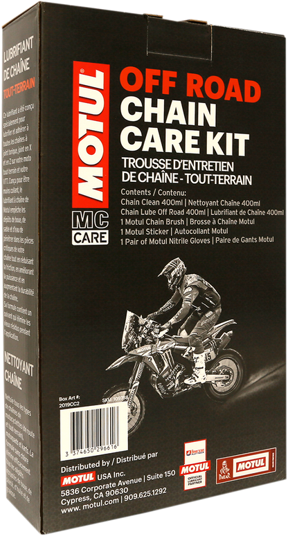 Motul Offroad Dirtbike MX ATV UTV Side by Side Dual Sport Chain Lube Care Kit
