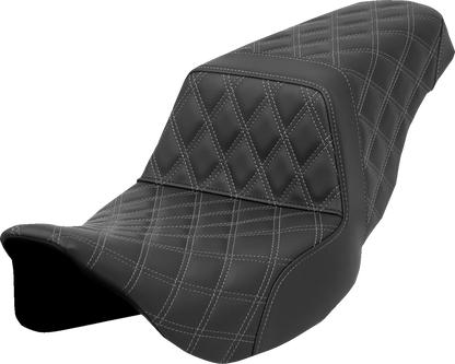 Saddlemen Step Up Gray Full Lattice Gelcore Seat fits 2008-2025 Harley Touring