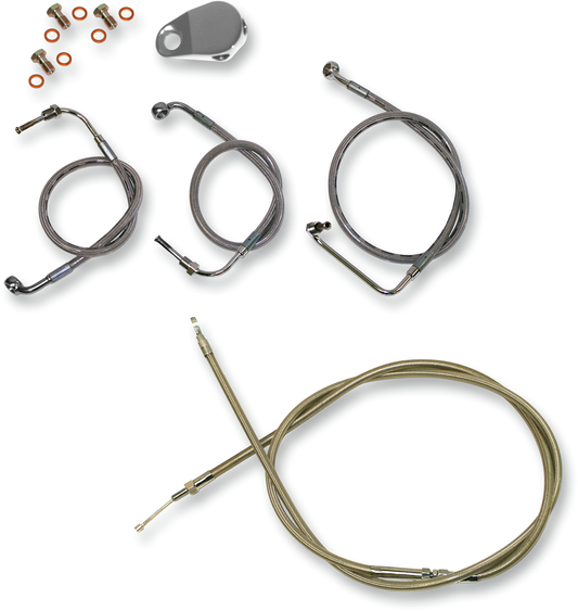 La Choppers Mini Ape Hanger NON ABS Handlebar Cable Kit 2008-2013 Harley Touring