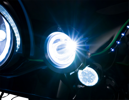 Ciro Tac-10 Cannons Motorcycle Spotlights 2014-2024 Harley Touring FLHX FLHXS