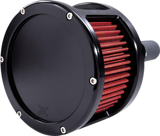 Feuling BA Race Solid Black Red Air Cleaner Kit 2017-2024 Harley Touring Softail