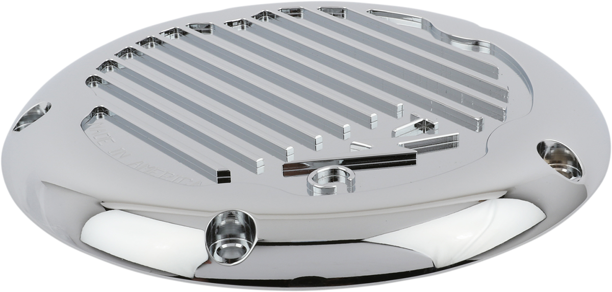 Thrashin Finned Chrome 5 Hole Derby Clutch Cover 2015-2021 Harley Touring FLHX