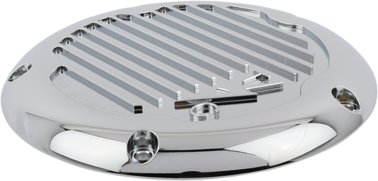 Thrashin Finned Chrome 5 Hole Derby Clutch Cover 2015-2021 Harley Touring FLHX