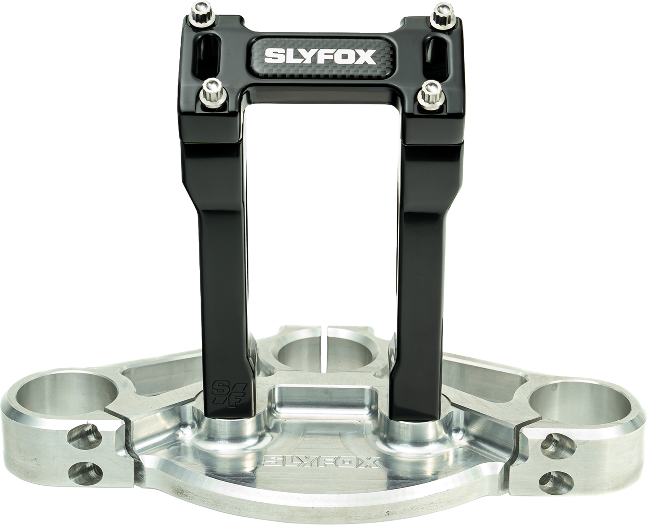 Slyfox 6" Black 1-1/8" Clamping Straight Handlebar Riser Kit for Harley Davidson