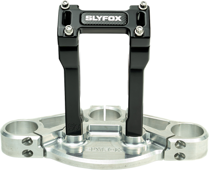 Slyfox 6" Black 1-1/8" Clamping Straight Handlebar Riser Kit for Harley Davidson