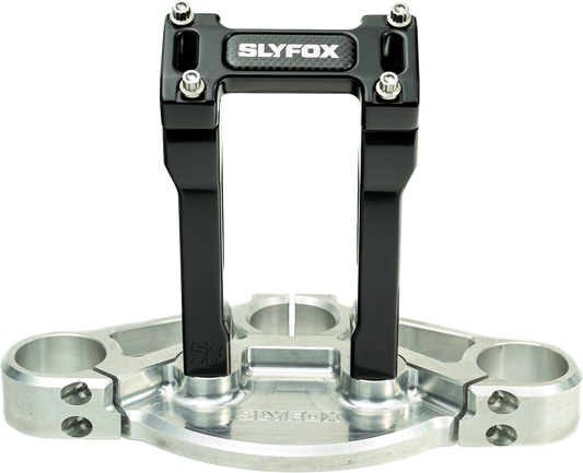Slyfox 6" Black 1-1/8" Clamping Straight Handlebar Riser Kit for Harley Davidson