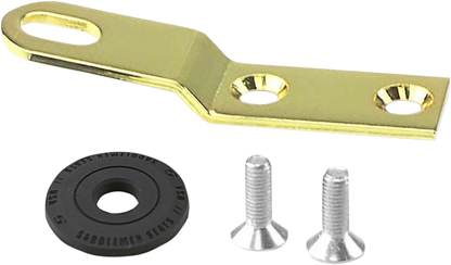 Saddlemen Gold 1/4"-28 Universal Rear Motorcycle Seat Bracket for Harley