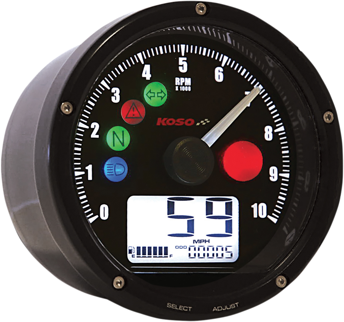 Koso TNT-01 Universal 3" Electronic Motorcycle Speedometer Tachometer Gauge