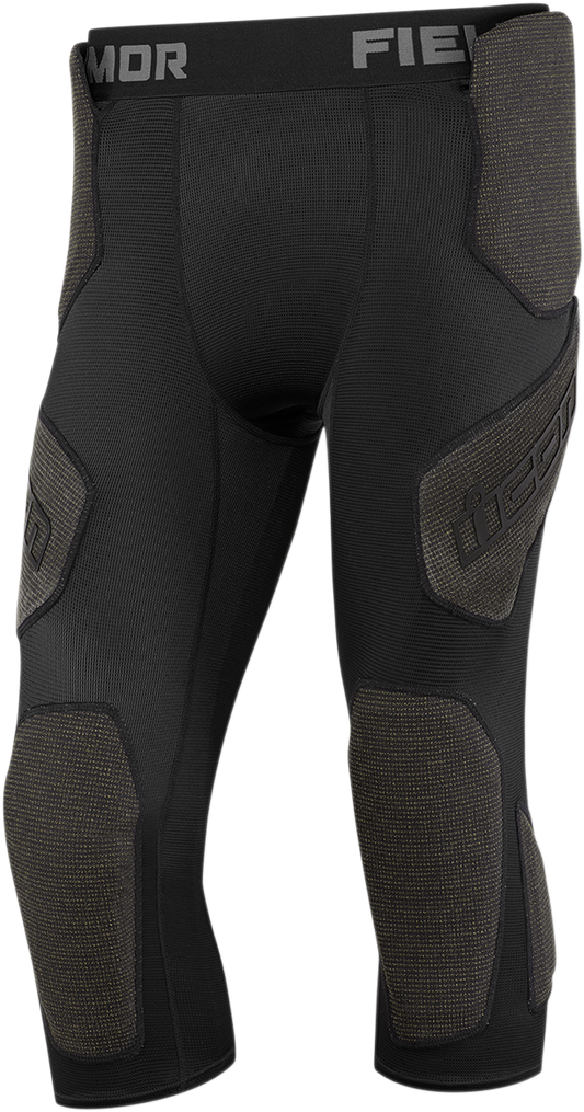 Icon Mens Black Field Armor Textile Motorcycle Riding Racing Compression Pants