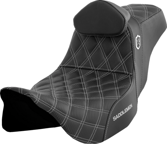 Saddlemen SDC Pro Series Silver Lattice Seat & Backrest for 08-24 Harley Touring