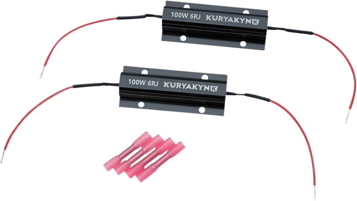 Kuryakyn 2992 Aluminum Motorcycle LED Turn Signal Load Equalizers for Harley