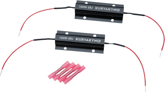 Kuryakyn 2992 Aluminum Motorcycle LED Turn Signal Load Equalizers for Harley