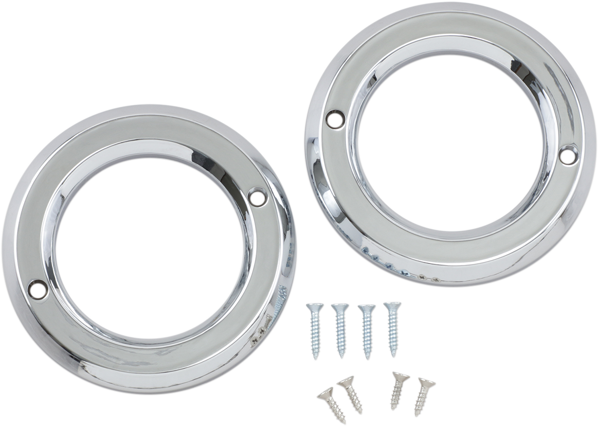 Motor Trike Running Board Fog Lights & Trim Rings for 2014-2022 Harley Tri Glide