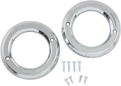 Motor Trike Running Board Fog Lights & Trim Rings for 2014-2022 Harley Tri Glide
