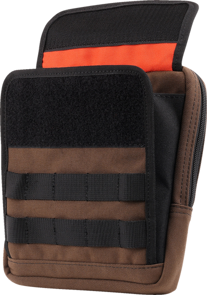Thrashin Supply Brown Motorcycle Handlebar Storage Bag Slim for Harley THB-0032