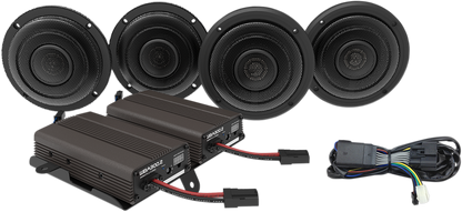 Wild Boar Front &Rear Speaker 600w Amp Kit 2014-2022 Harley Touring FLHT