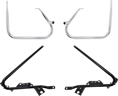 Drag Specialties Chrome Saddlebag Supports 2009-2013 Harley Road Glide FLTR