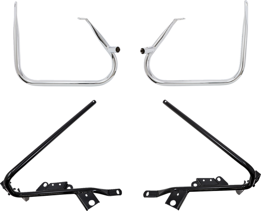 Drag Specialties Chrome Saddlebag Supports 2009-2013 Harley Road Glide FLTR