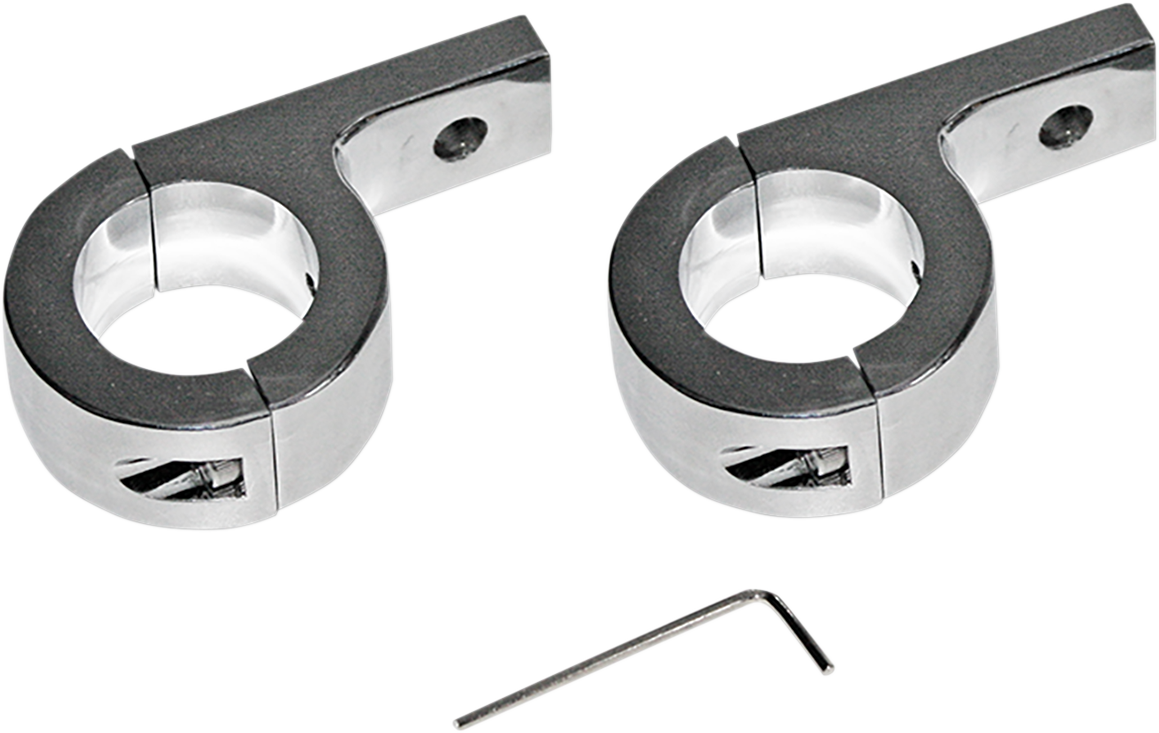 Custom Dynamics Chrome 1.25" Motorcycle Engine Guard lighting Mounting Brackets