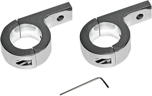 Custom Dynamics Chrome 1.25" Motorcycle Engine Guard lighting Mounting Brackets