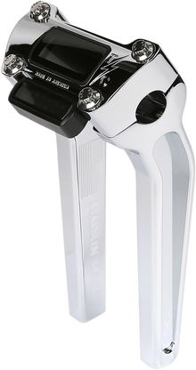 Thrashin Chrome 9.5" Pullback Gauge Cutout Handlebar Risers for 2018-25 Softail