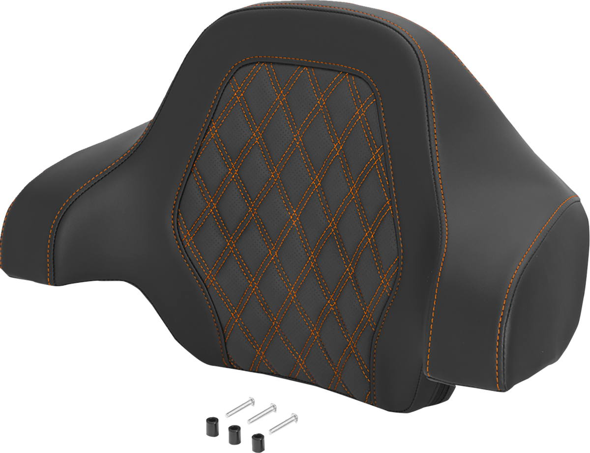 Saddlemen Orange Lattice Deluxe Sissy Bar Tour Pack Backrest Pad for Harley