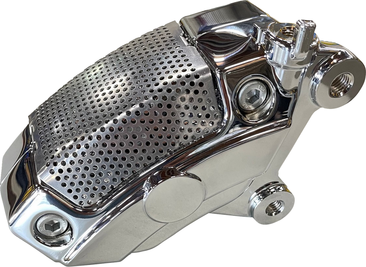 Drag Specialties Front Right Chrome Brake Caliper for 2008-2026 Harley Touring