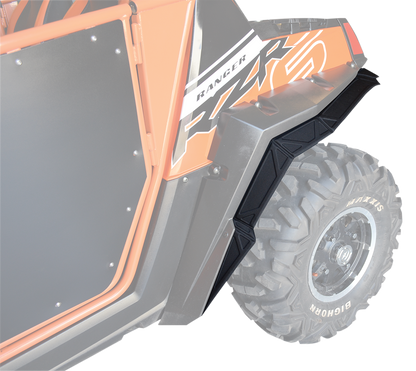 Powermadd Black UTV Side by Side Rear Fender Flare Extension 2009-14 Polaris RZR