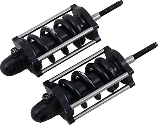 Legend Revo-A Black Rear Heavy Duty Shocks 2000-2017 Harley Softail FXS FLST