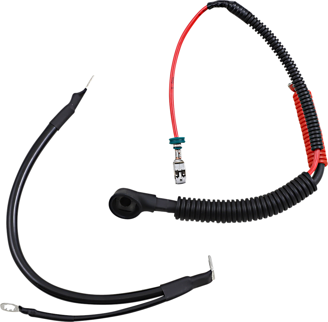 Drag Specialties Black Ring Terminal Battery Cable Kit 09-13 Harley Touring
