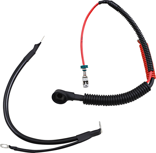 Drag Specialties Black Ring Terminal Battery Cable Kit 09-13 Harley Touring