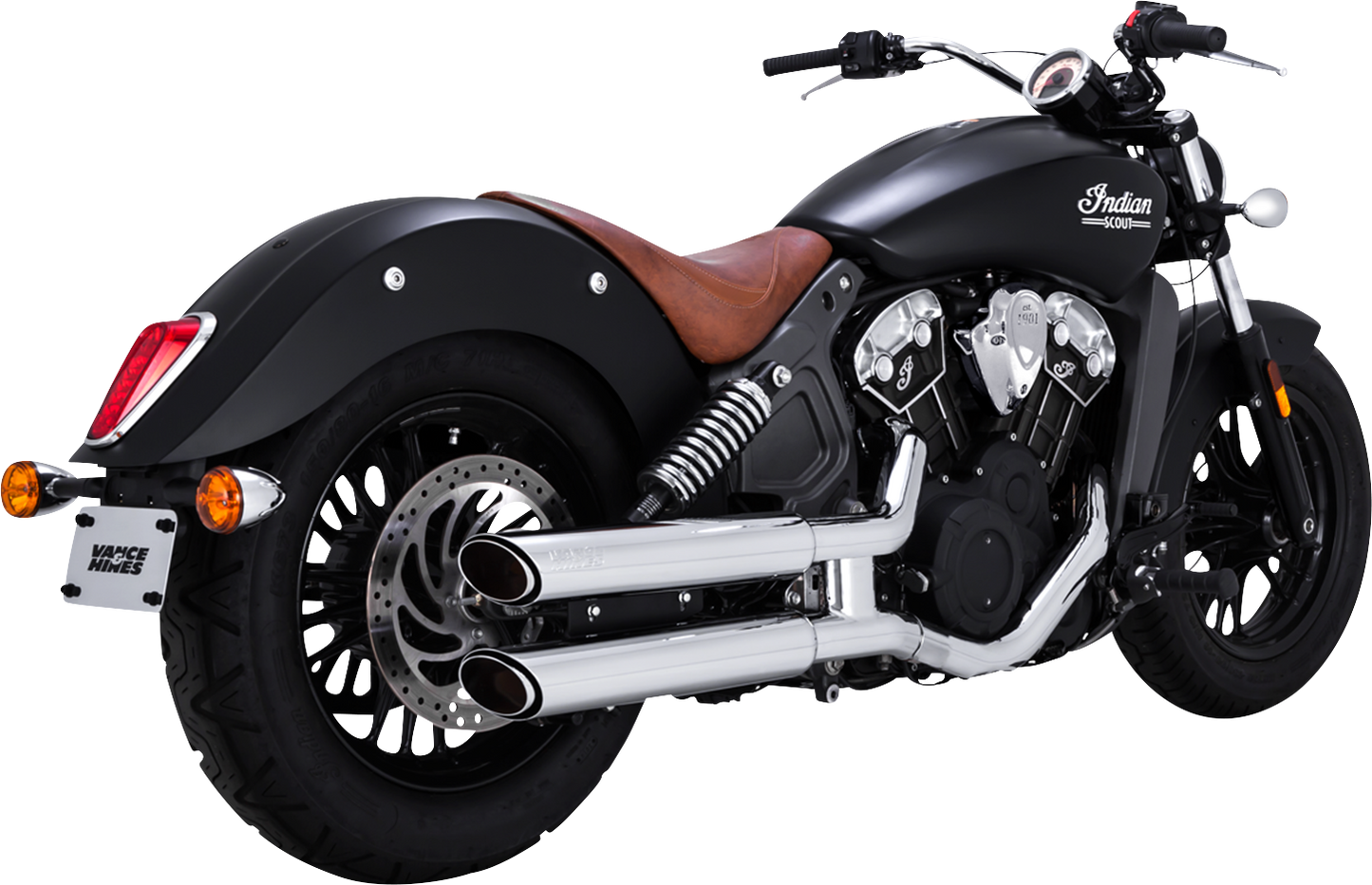 Vance & Hines Chrome Twin Slash Exhaust Mufflers fits 2015-2022 Indian Scout
