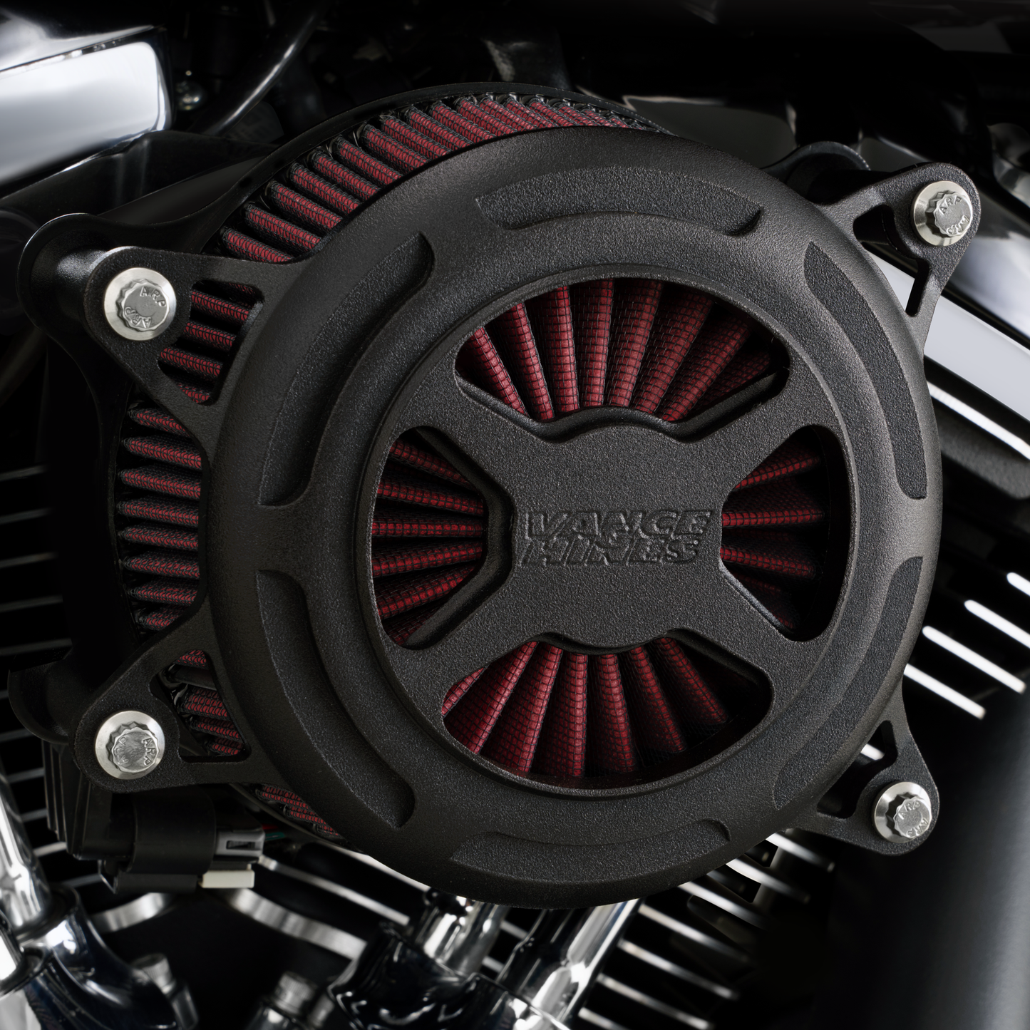Vance & Hines Black Wrinkle VO2 X Air Filter Kit 1991-2022 Harley Sportster