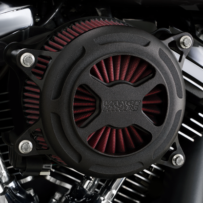 Vance & Hines Black Wrinkle VO2 X Air Filter Kit 1991-2022 Harley Sportster