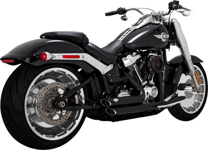 Vance & Hines Shortshots 2-2 Black PCX Exhaust System 18-24 Harley Softail 47335