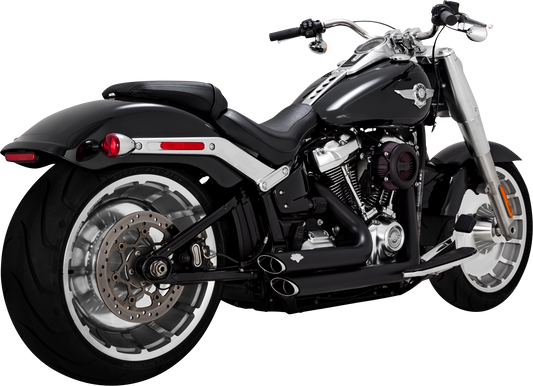 Vance & Hines Shortshots 2-2 Black PCX Exhaust System 18-24 Harley Softail 47335